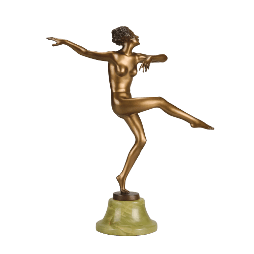 Art Deco Bronze Sculpture "Gertrud" by Josef Lorenzl