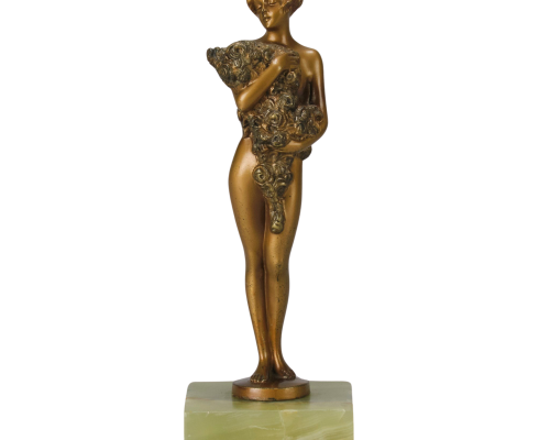 Art Deco Bronze Sculpture "The Bouquet" by Joseph Lorenzl