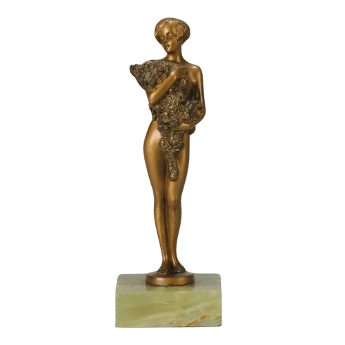 Art Deco Bronze Sculpture "The Bouquet" by Joseph Lorenzl