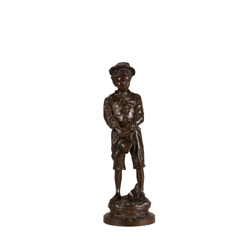 Art Nouveau Bronze Sculpture "Broken Jug" by Charles Anfrie