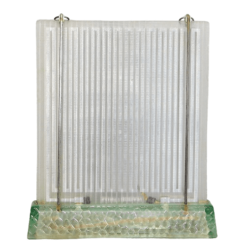 The Radiaver Electric glass radiator/lamp, designed by Rene Coulon for French glass maker Saint Gobain