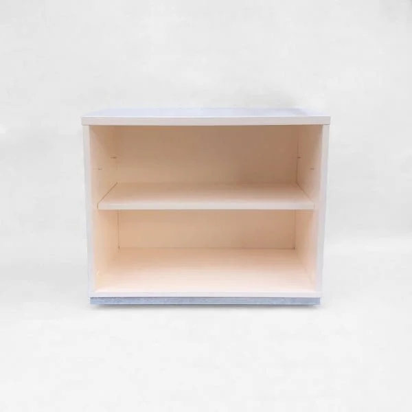 White Lacquered Low Slung Bookshelf Circa 1970s - Image 3