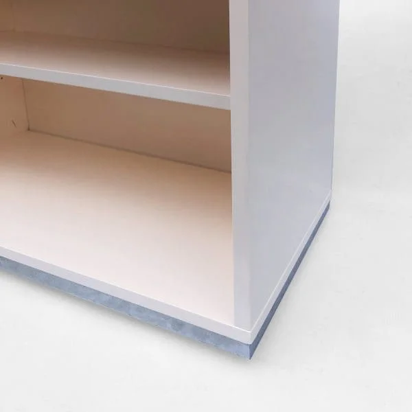 White Lacquered Low Slung Bookshelf Circa 1970s - Image 8