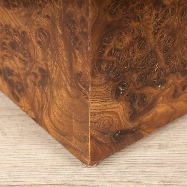 Large Burled Walnut Veneer Jardiniere by Willy Rizzo, Italy Circa 1970 - Image 11