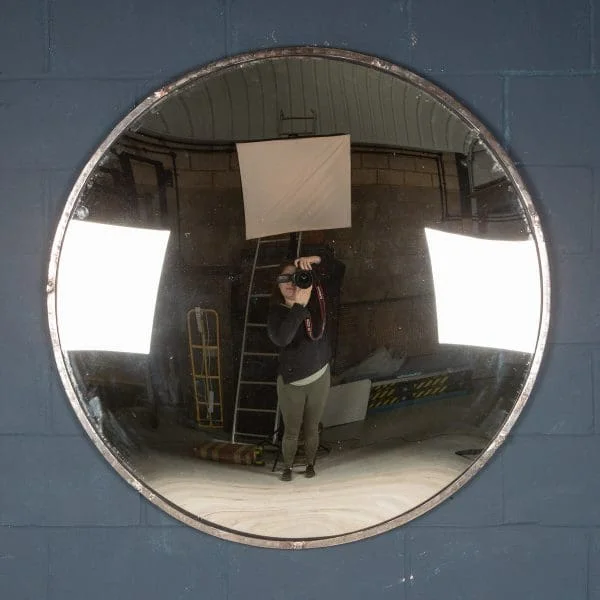 Large Convex Railway Mirror, Czechoslovakia, Mid 20th Century - Image 2