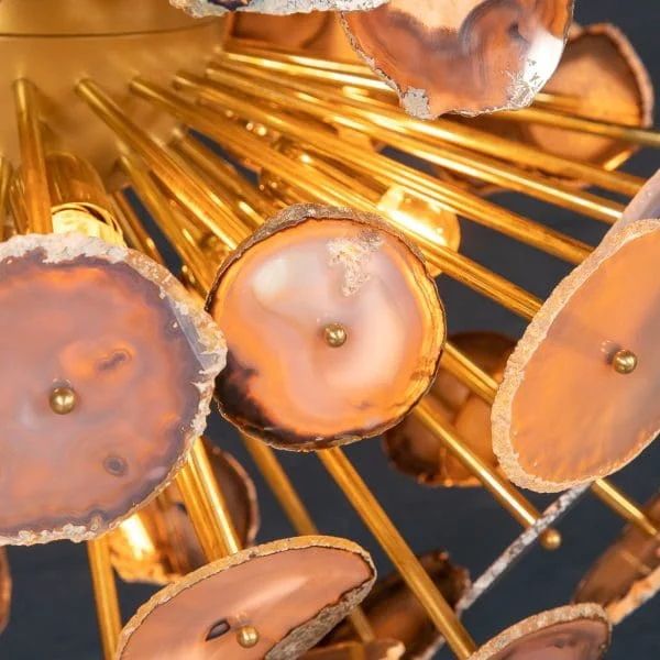 Large Sputnik Chandelier made from Sections of Agate, Italy, 21st Century - Image 16