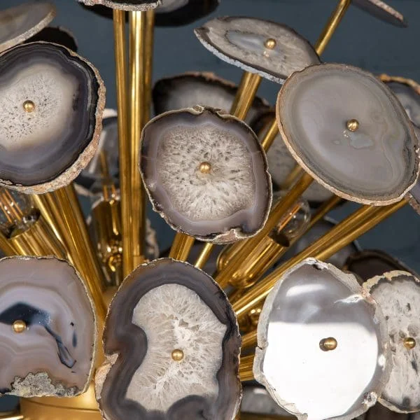 Large Sputnik Chandelier made from Sections of Agate, Italy, 21st Century - Image 5