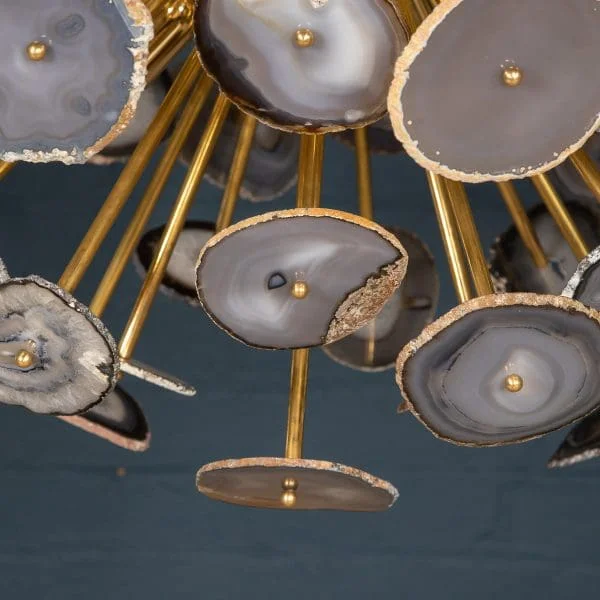 Large Sputnik Chandelier made from Sections of Agate, Italy, 21st Century - Image 7