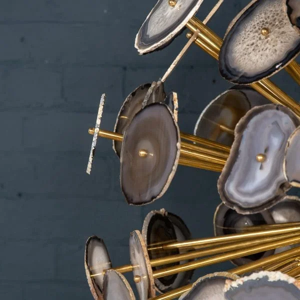 Large Sputnik Chandelier made from Sections of Agate, Italy, 21st Century - Image 9