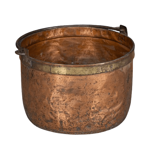 Large Antique Copper Cooking Pot or Cachepot, England Circa 1860