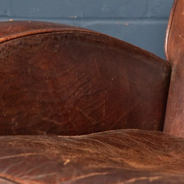 Pair of Sheepskin Leather Club Chairs, Holland, Late 20th Century - Image 18