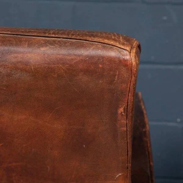 Pair of Sheepskin Leather Club Chairs, Holland, Late 20th Century - Image 21