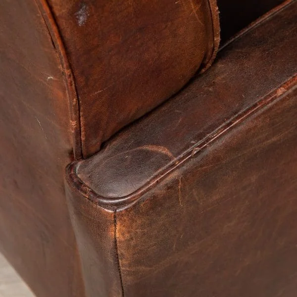 Pair of Sheepskin Leather Club Chairs, Holland, Late 20th Century - Image 27