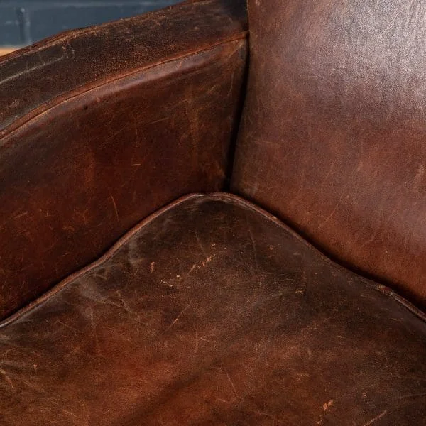 Pair of Sheepskin Leather Club Chairs, Holland, Late 20th Century - Image 33