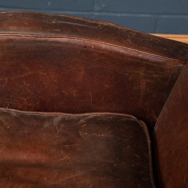 Pair of Sheepskin Leather Club Chairs, Holland, Late 20th Century - Image 35