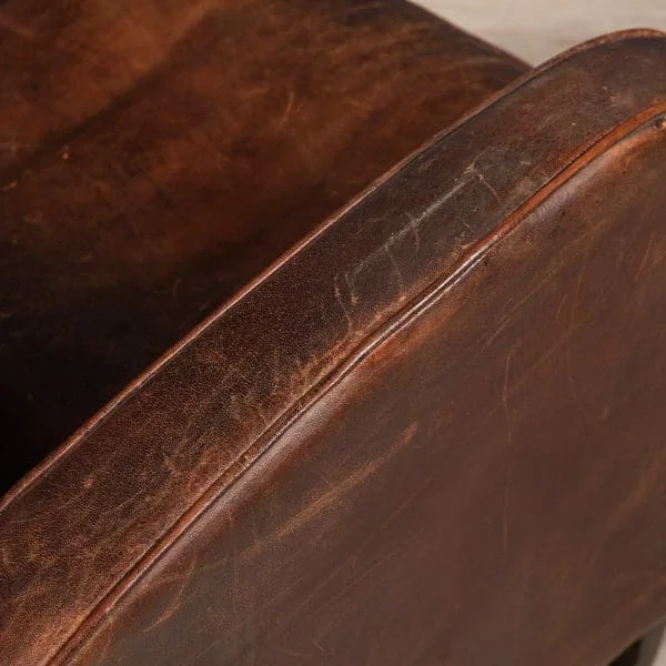 Pair of Sheepskin Leather Club Chairs, Holland, Late 20th Century - Image 37