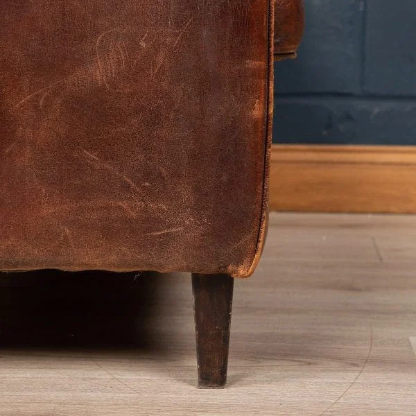 Pair of Sheepskin Leather Club Chairs, Holland, Late 20th Century - Image 39