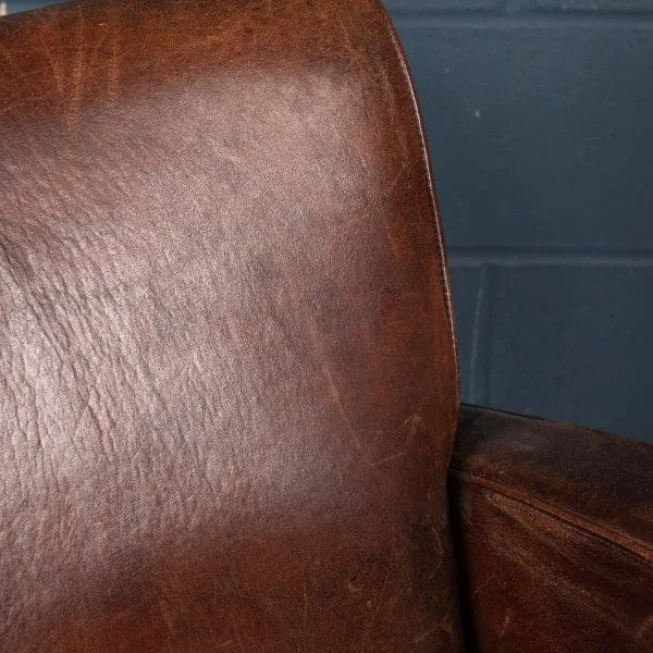 Pair of Sheepskin Leather Club Chairs, Holland, Late 20th Century - Image 45