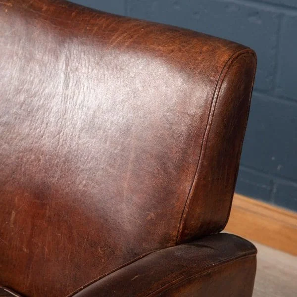 Pair of Sheepskin Leather Club Chairs, Holland, Late 20th Century - Image 46