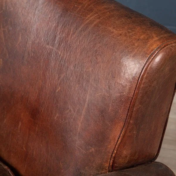 Pair of Sheepskin Leather Club Chairs, Holland, Late 20th Century - Image 47