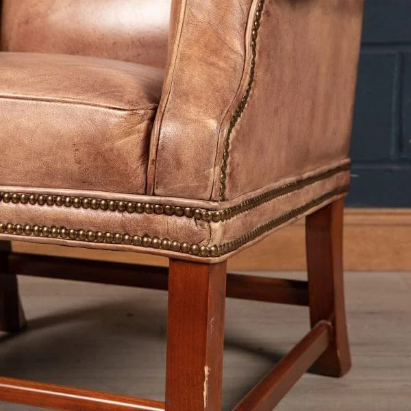 Leather Wing-Back Armchair, England, Late 20th Century - Image 18