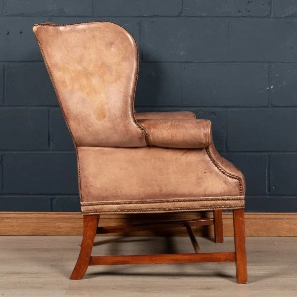 Leather Wing-Back Armchair, England, Late 20th Century - Image 6