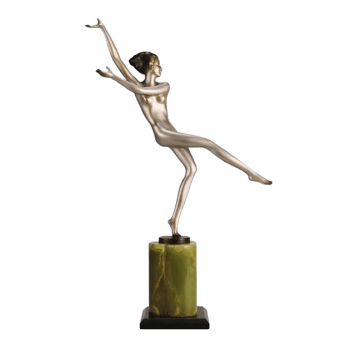 Art Deco Bronze Sculpture "Leg Out" by Josef Lorenzl