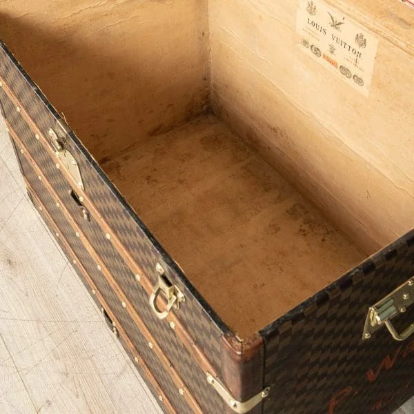 Louis Vuitton Trunk Covered in Damier Canvas France Circa 1900 - Image 13