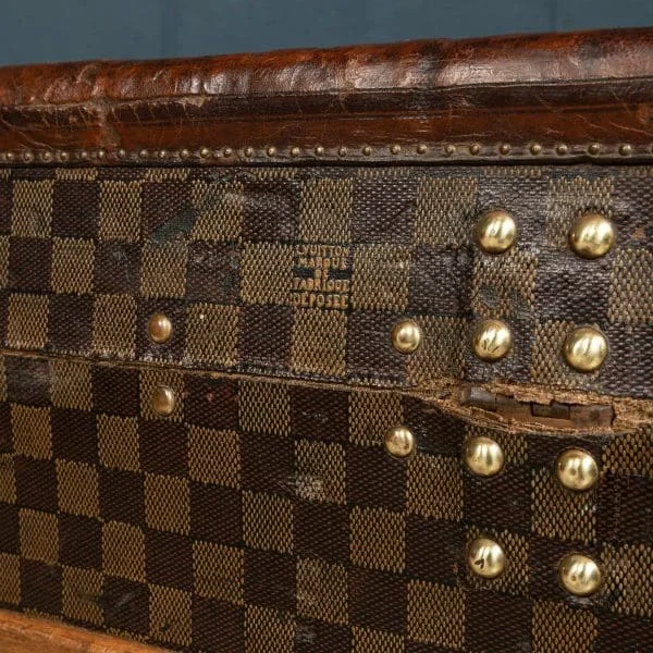 Louis Vuitton Trunk Covered in Damier Canvas France Circa 1900 - Image 26