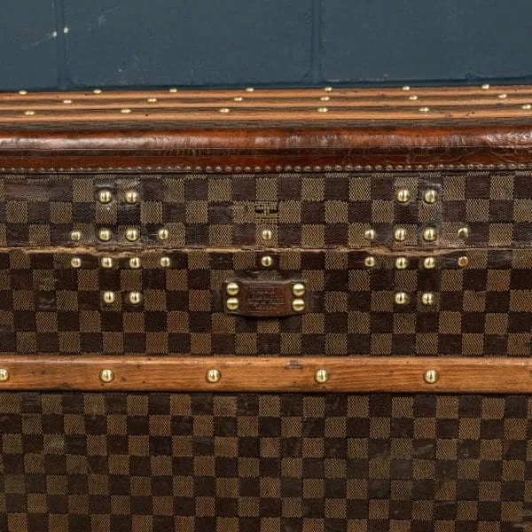 Louis Vuitton Trunk Covered in Damier Canvas France Circa 1900 - Image 27