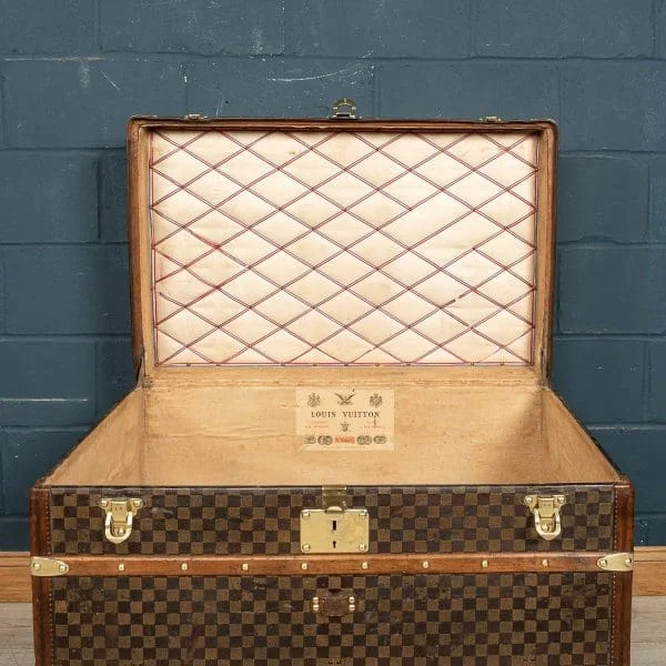 Louis Vuitton Trunk Covered in Damier Canvas France Circa 1900 - Image 9