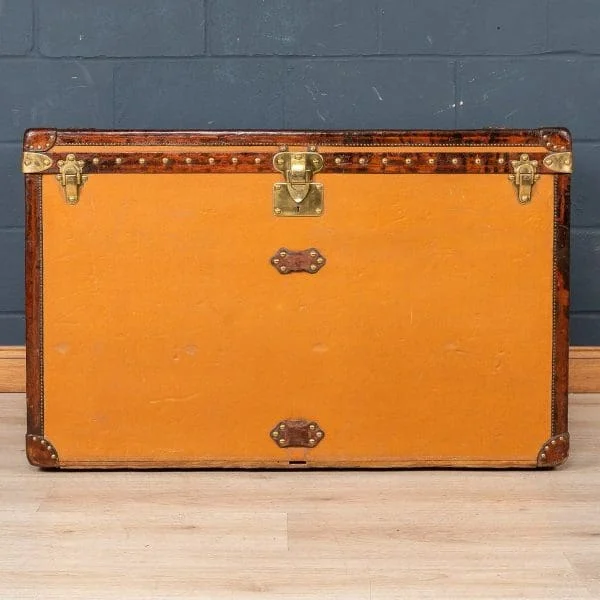 Louis Vuitton Malle Haute in Orange Vuittonite Canvas France Circa 1900 - Image 3