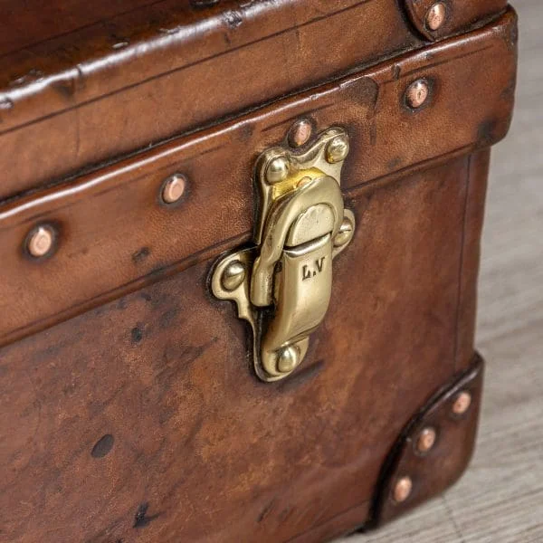 Louis Vuitton Suitcase in Natural Cow Hide, France Circa 1920 - Image 19