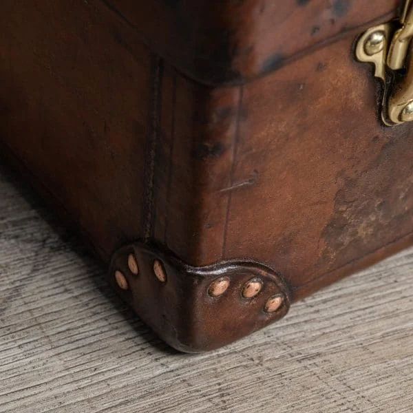 Louis Vuitton Suitcase in Natural Cow Hide, France Circa 1920 - Image 24