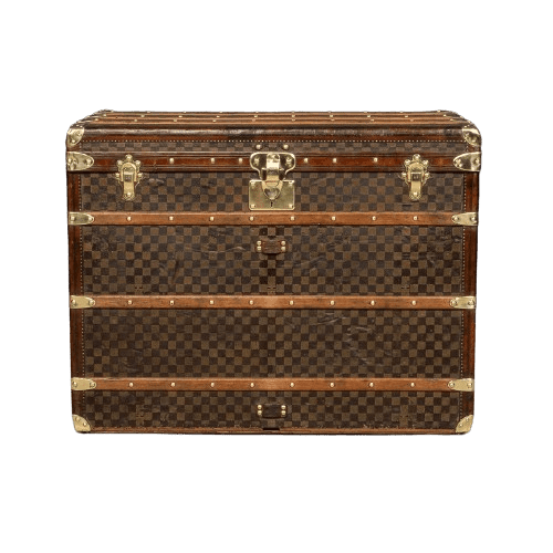 Louis Vuitton Trunk Covered in Damier Canvas France Circa 1900