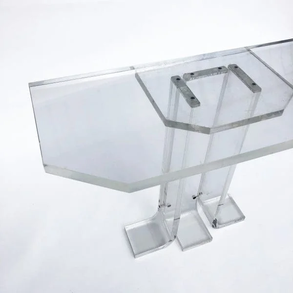 1970s Lucite Console Table - Image 6