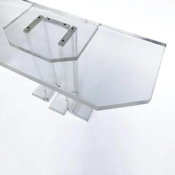 1970s Lucite Console Table - Image 7