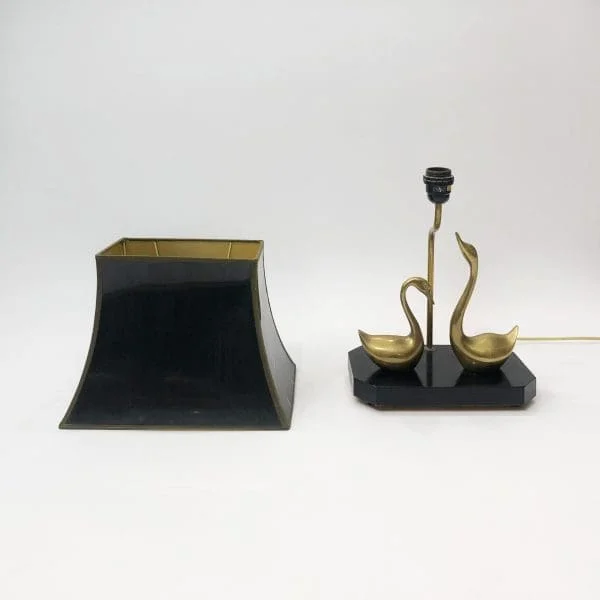 Maison Jansen Brass Swans Table Lamp - Image 2