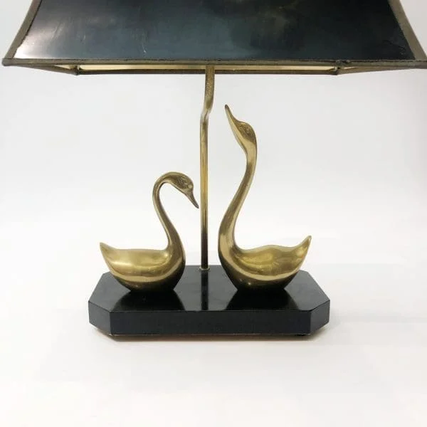 Maison Jansen Brass Swans Table Lamp - Image 8