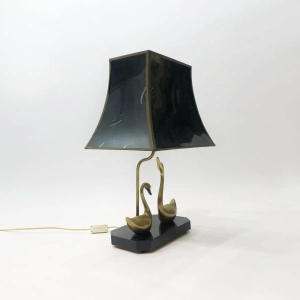 Maison Jansen Brass Swans Table Lamp - Image 5