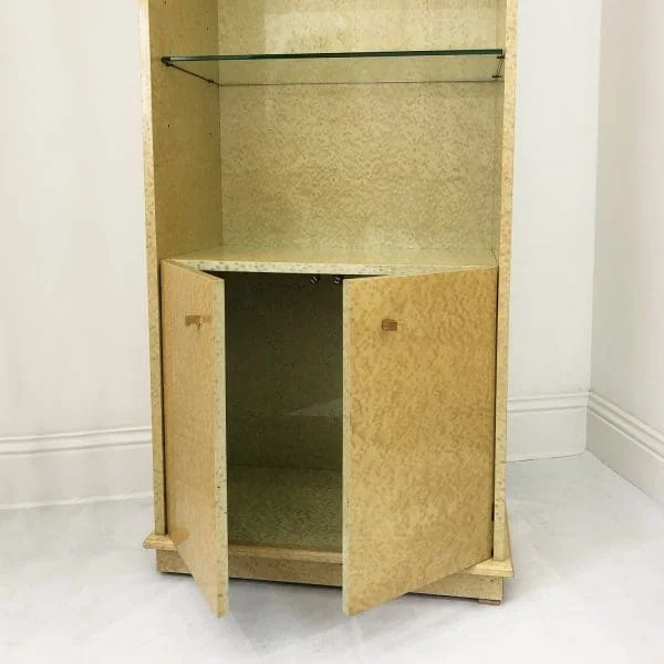 Studio Smania Tall Briar Burl Display Cabinet Circa 1980s - Image 11