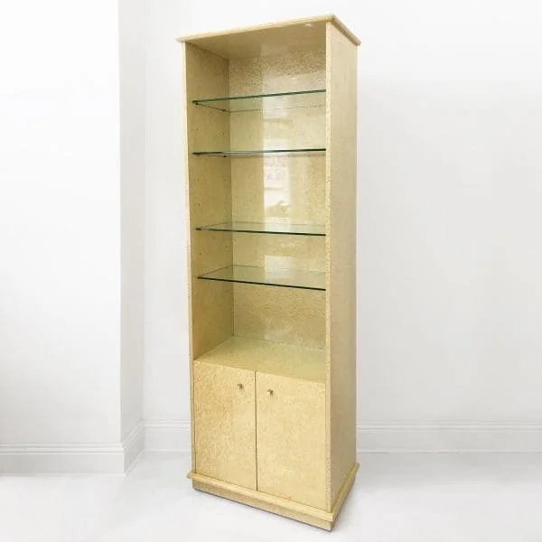 Studio Smania Tall Briar Burl Display Cabinet Circa 1980s - Image 2