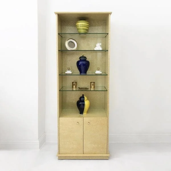 Studio Smania Tall Briar Burl Display Cabinet Circa 1980s - Image 3