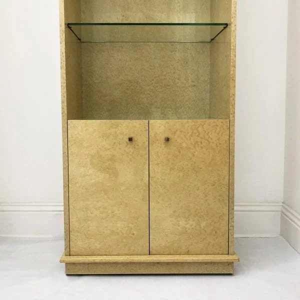 Studio Smania Tall Briar Burl Display Cabinet Circa 1980s - Image 7