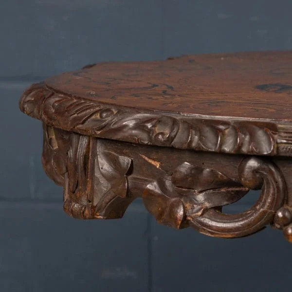 Massive Antique Black Forest Tilt-Top Table, Switzerland, Late 19th Century - Image 23