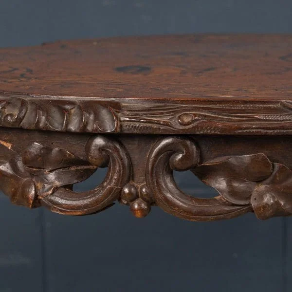 Massive Antique Black Forest Tilt-Top Table, Switzerland, Late 19th Century - Image 24