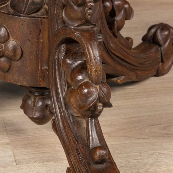 Massive Antique Black Forest Tilt-Top Table, Switzerland, Late 19th Century - Image 35