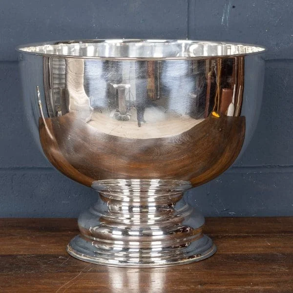 Massive Silver Plated Rose Bowl by James Dixon and Sons, England Late 20th Century - Image 8