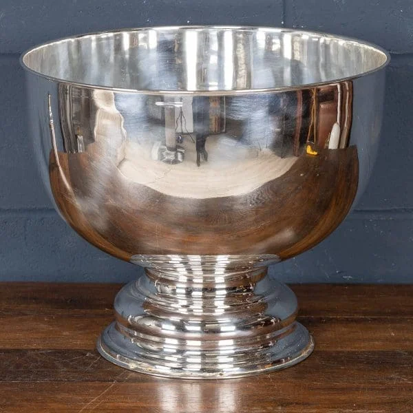 Massive Silver Plated Rose Bowl by James Dixon and Sons, England Late 20th Century - Image 7