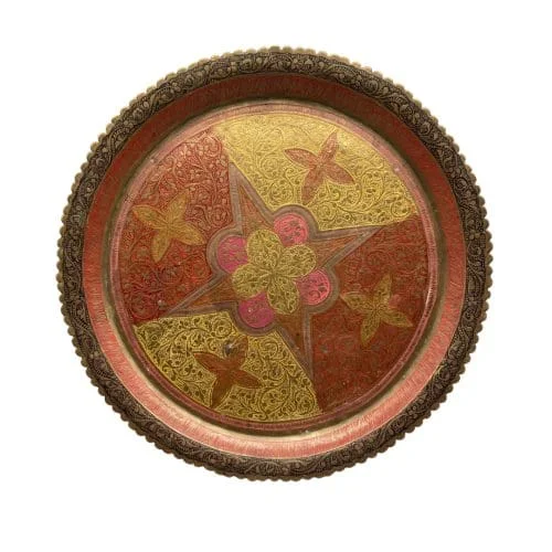 Vintage Copper Plate 4 Crosses
